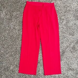 Kim Rogers Red Petite Straight Leg Dress Pants Size 8P